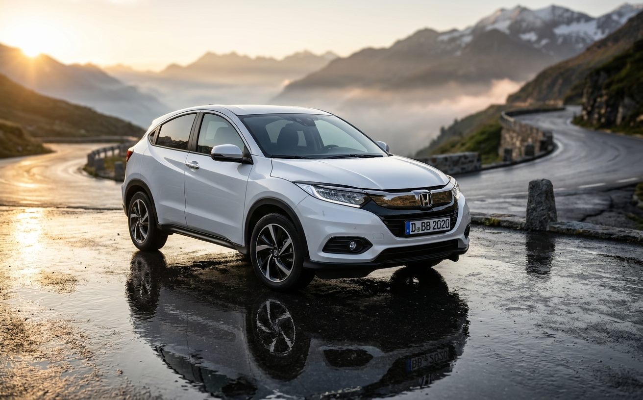 Fehér Honda HR-V hegyi úton
