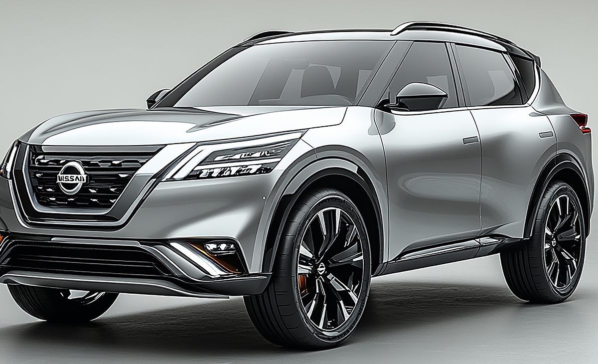 Ezüst Nissan crossover elölről