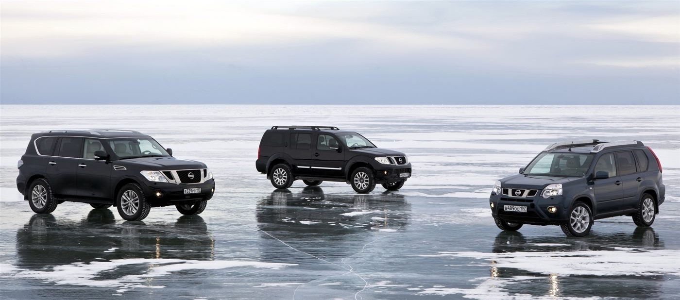 Nissan Patrol, Navara és Pathfinder jégen